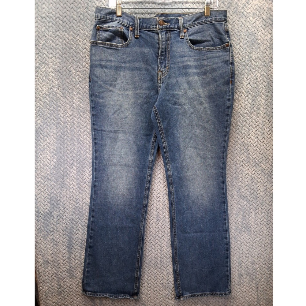 Old Navy Mens Bootcut Jeans 34x30 Medium Wash Stretch Denim Pants Cowboy